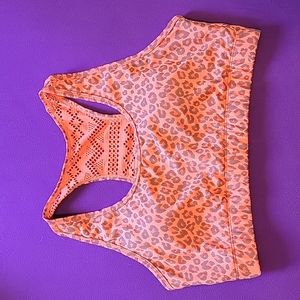 Zyia Bomber Bra Orange Leopard